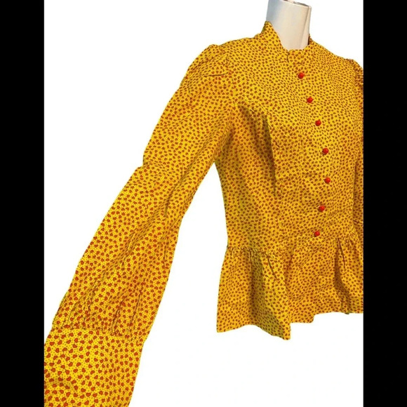 Vintage Button Down Novelty Heart Print Shirt - Picture 3 of 10